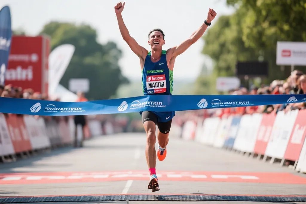 马拉松冲线瞬间